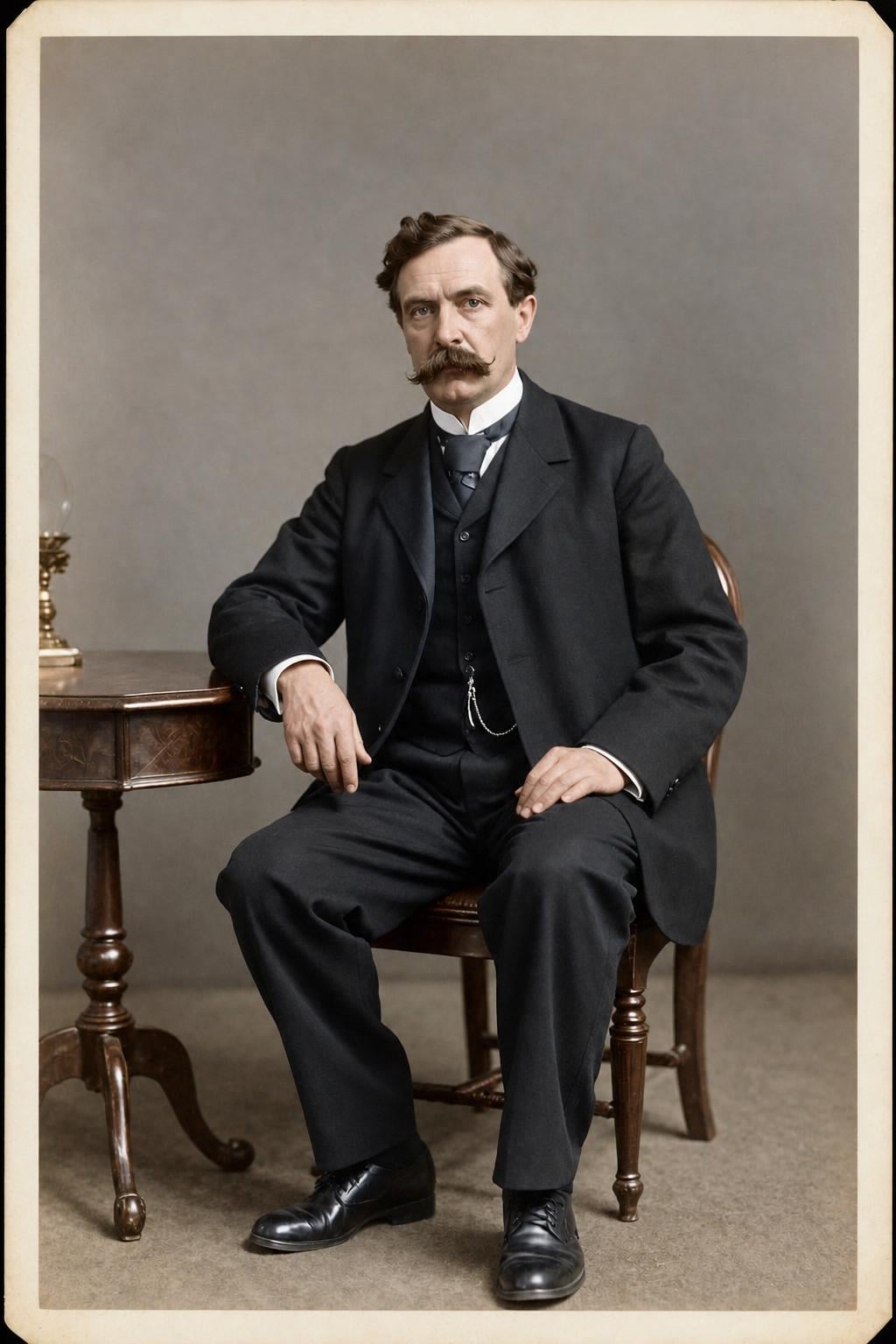 1900s · studio portrait · silvering & creases
