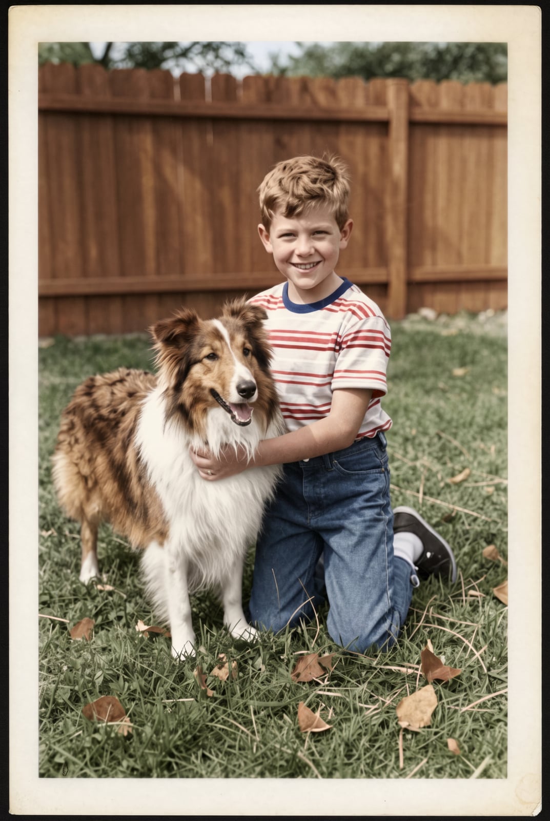 1960s · a boy and his dog · scratches & torn corner